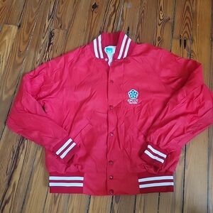 Disney Red Jacket with White Stripes